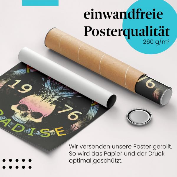 Gerolltes Poster "Florida Paradise" - Florida Feeling, sicher verpackt.