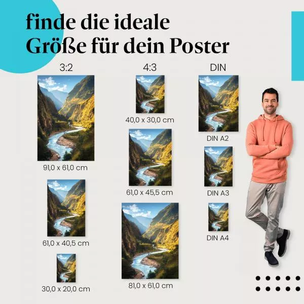 Türkisblauer Fluss | Postereck 2746 Türkisblauer Fluss | Postereck 2746