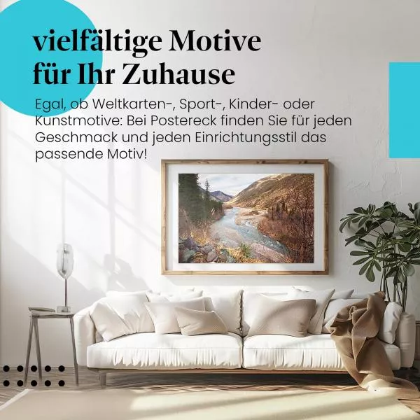 Herbstliche Flusslandschaft: Schlucht… | Postereck 1241 Herbstliche Flusslandschaft: Schlucht… | Postereck 1241