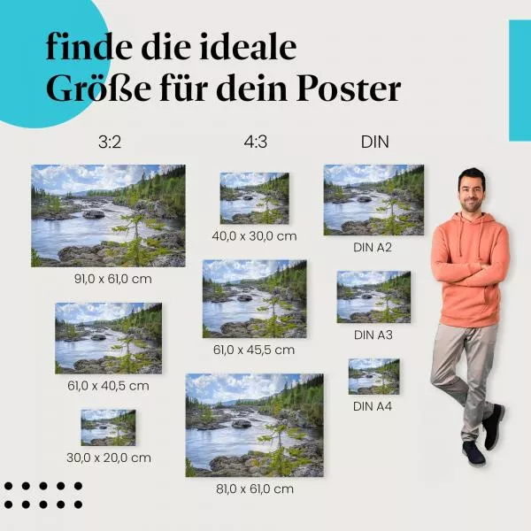 Schwedens Wildnis: Fluss & Natur | Postereck 0585 Schwedens Wildnis: Fluss & Natur | Postereck 0585