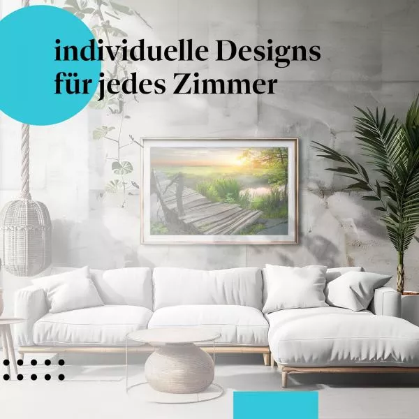 Holzsteg am Fluss | Postereck 2760