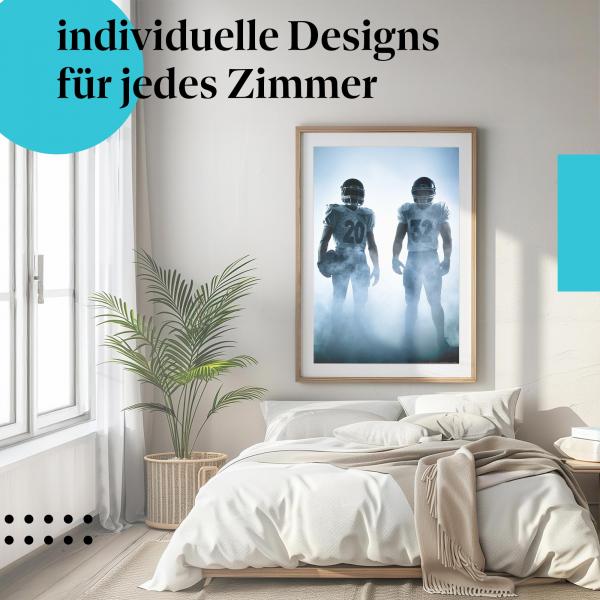 Schlafzimmer Deko: Dramatik mit "Football im Nebel" Poster