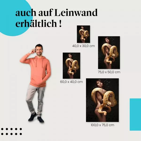 Schönheit & Gefahr: Frau mit Python | Postereck 1761 Schönheit & Gefahr: Frau mit Python | Postereck 1761
