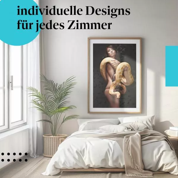 Schönheit & Gefahr: Frau mit Python | Postereck 1761 Schönheit & Gefahr: Frau mit Python | Postereck 1761