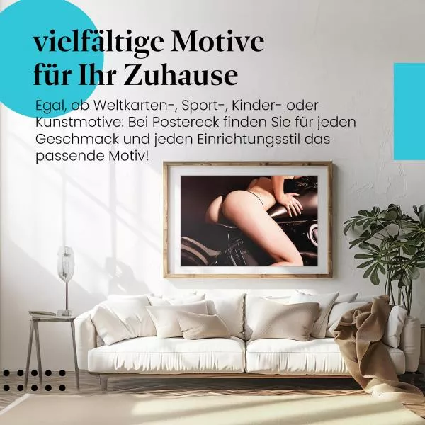 Motorrad-Liebe: Sinnliche Frau… | Postereck 1129 Motorrad-Liebe: Sinnliche Frau… | Postereck 1129
