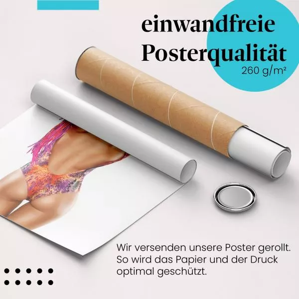 Frau: Bunter Badeanzug | Postereck 1941 Frau: Bunter Badeanzug | Postereck 1941