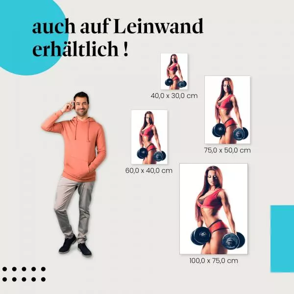 Fitnessmotivation: Frau mit roten Haaren & Hanteln | Postereck 0818 Fitnessmotivation: Frau mit roten Haaren & Hanteln | Postereck 0818