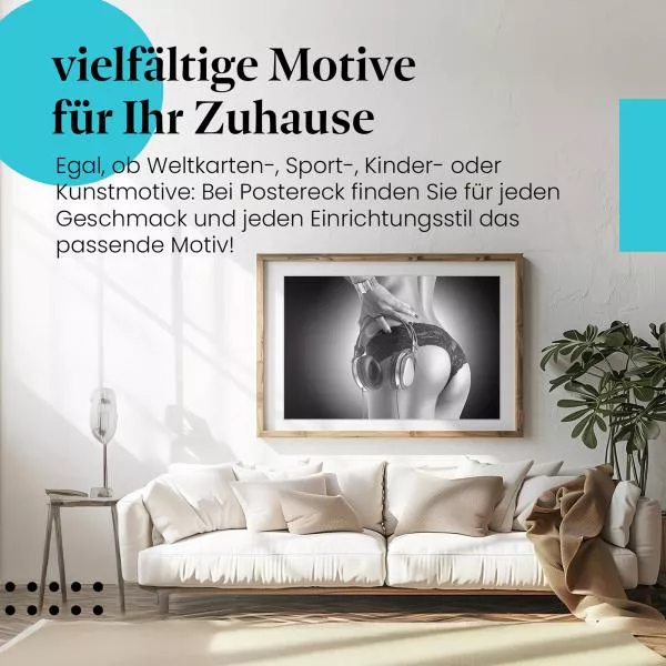 Sinnliche Frau mit Kopfhörern | Postereck 0036 Sinnliche Frau mit Kopfhörern | Postereck 0036