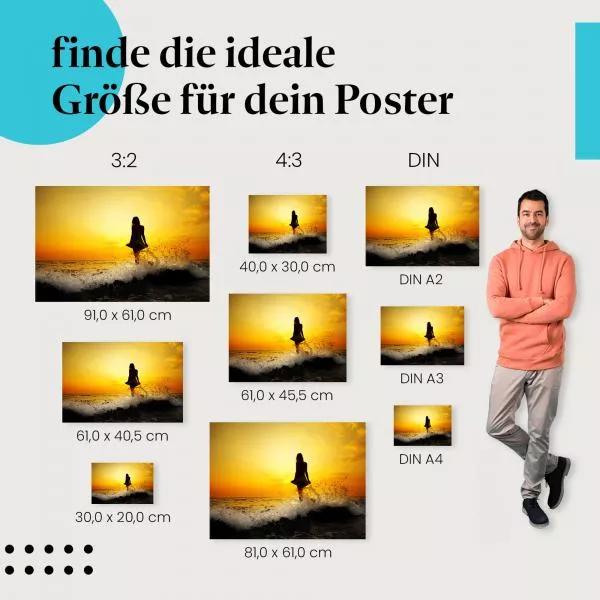 Frau am Strand: Freiheit & Lebensfreude | Postereck 0061 Frau am Strand: Freiheit & Lebensfreude | Postereck 0061