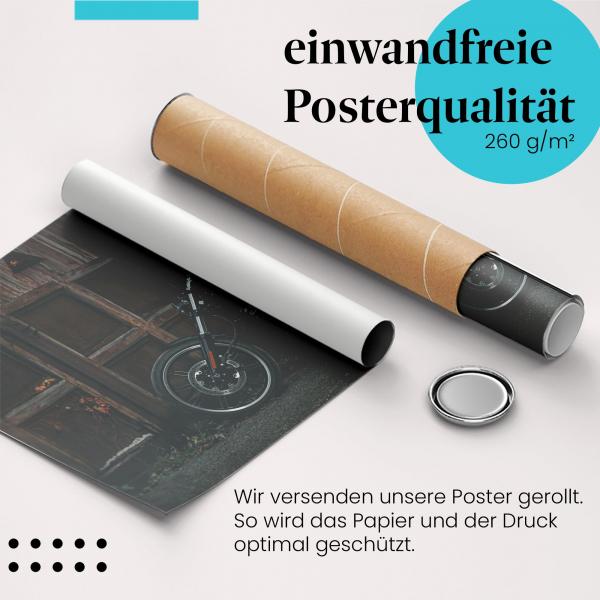 Gerolltes Poster "Stil & Eleganz" - Weiblichkeit & Stärke, sicher verpackt.
