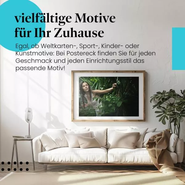 Tropisches Abenteuer: Frau im Regenwald | Postereck 0058 Tropisches Abenteuer: Frau im Regenwald | Postereck 0058