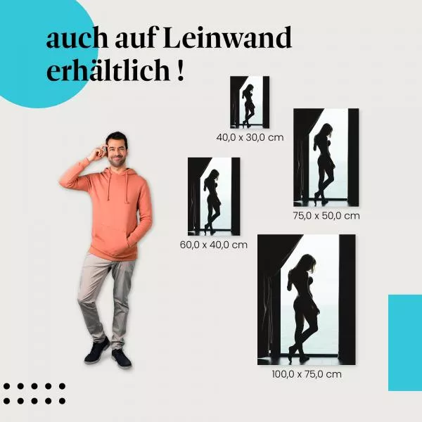 Silhouette am Fenster | Postereck 3592 Silhouette am Fenster | Postereck 3592