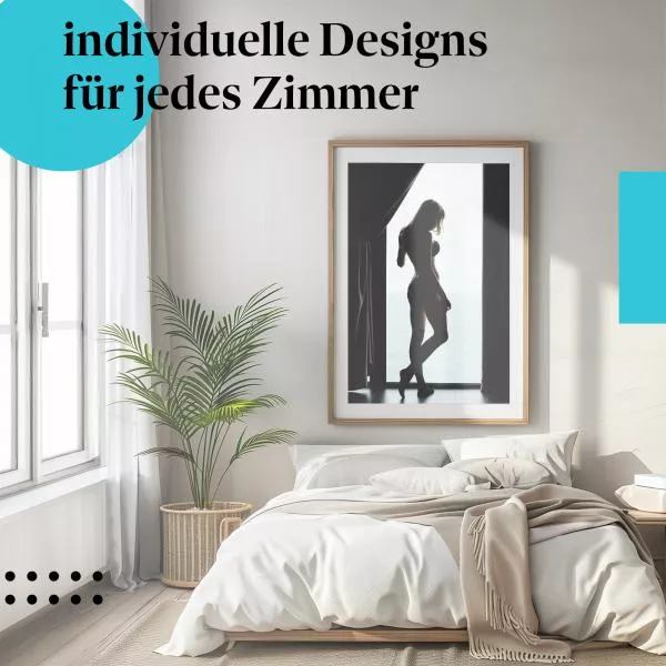 Silhouette am Fenster | Postereck 3592 Silhouette am Fenster | Postereck 3592
