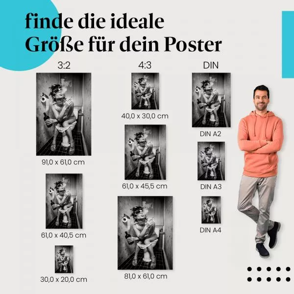 Frau auf Toilette | Postereck 3695 Frau auf Toilette | Postereck 3695