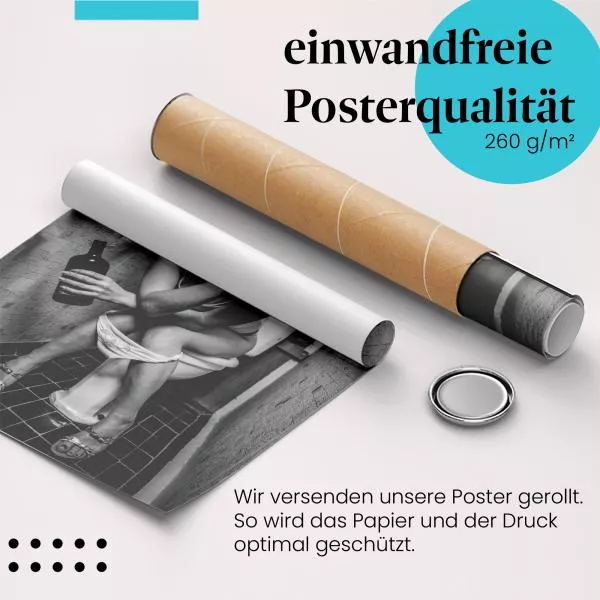 Frau auf Toilette | Postereck 3695 Frau auf Toilette | Postereck 3695