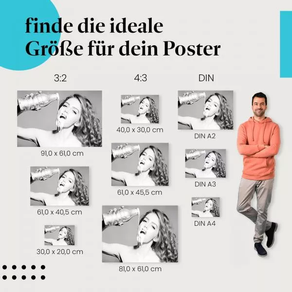 Sinnliche Frau: Milch & Schwarz-Weiß-Porträt | Postereck 0564 Sinnliche Frau: Milch & Schwarz-Weiß-Porträt | Postereck 0564