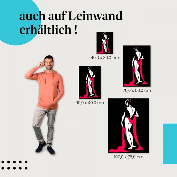 Leinwandbild "Eleganz in Rot": Ein Hauch von Mystik & Weiblichkeit