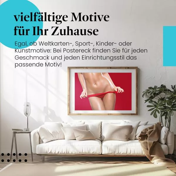 Sinnliche Frau: Rote Unterwäsche | Postereck 1520 Sinnliche Frau: Rote Unterwäsche | Postereck 1520