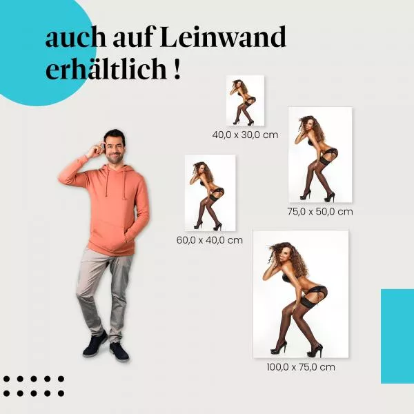 Frau: Schwarze Unterwäsche, High Heels | Postereck 1540 Frau: Schwarze Unterwäsche, High Heels | Postereck 1540