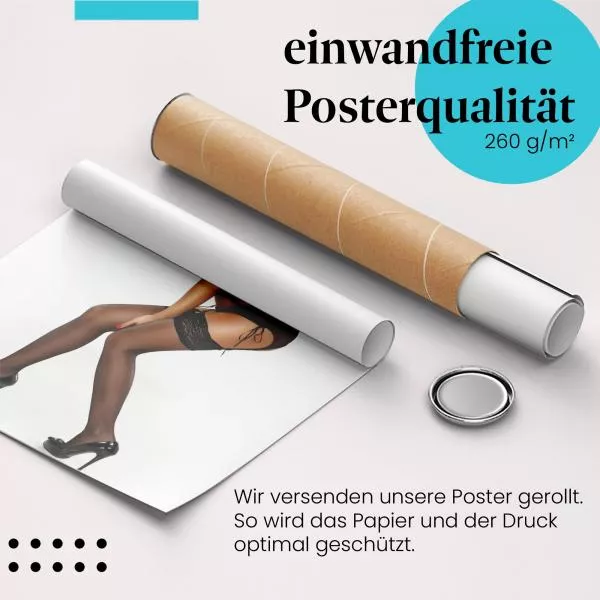 Frau: Schwarze Unterwäsche, High Heels | Postereck 1540 Frau: Schwarze Unterwäsche, High Heels | Postereck 1540
