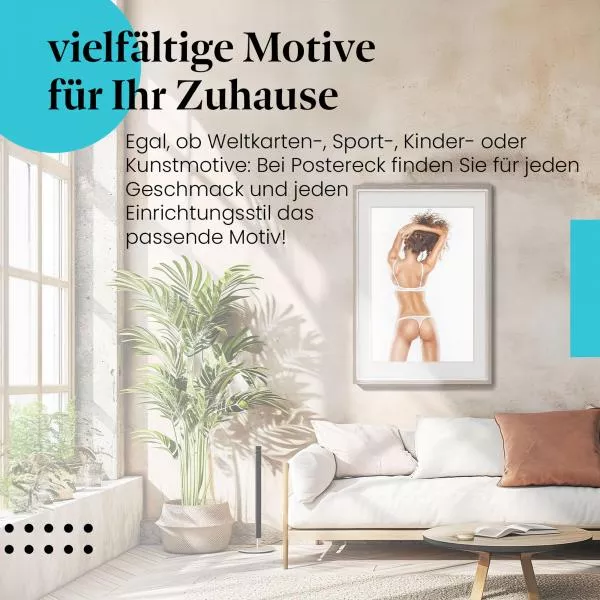 Frau in Weiß: Sinnliche Schönheit | Postereck 1539 Frau in Weiß: Sinnliche Schönheit | Postereck 1539