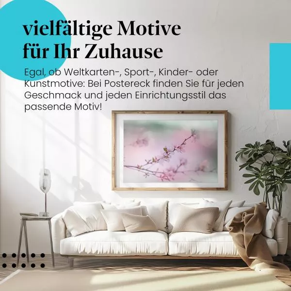 Kirschblütenzweig in Pastell | Postereck 1368 Kirschblütenzweig in Pastell | Postereck 1368