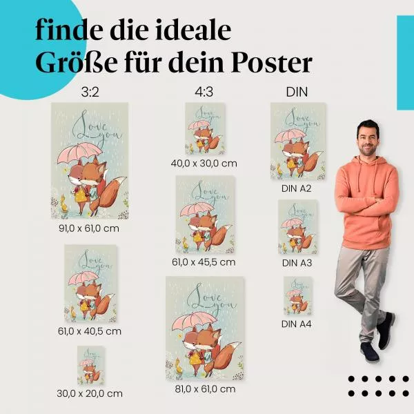Verliebte Füchse | Postereck 3977 Verliebte Füchse | Postereck 3977