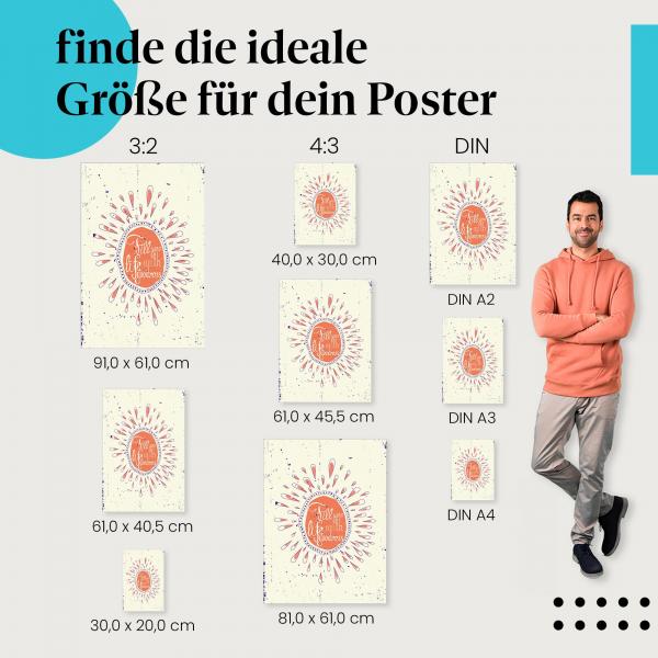 "Fülle dein Leben mit Gutem": Poster - Optimismus & positive Energie
