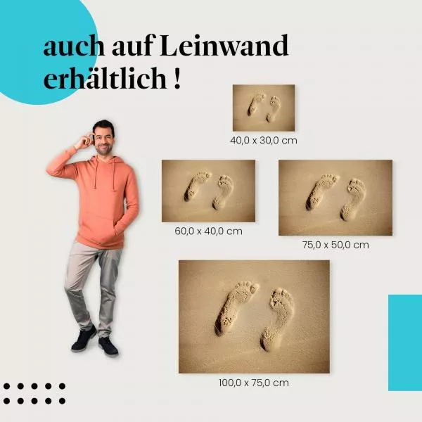 Fußabdrücke im Sand | Postereck 3313 Fußabdrücke im Sand | Postereck 3313