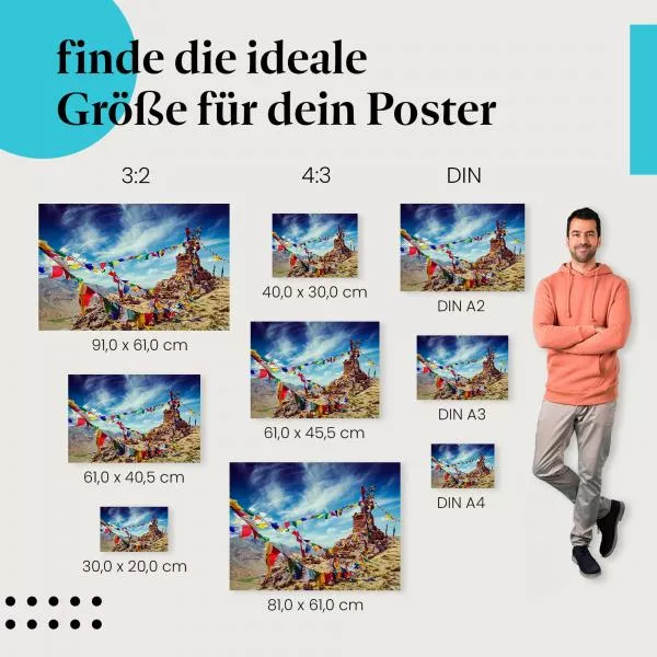 Gebetsfahnen Himalaya | Postereck 2595 Gebetsfahnen Himalaya | Postereck 2595
