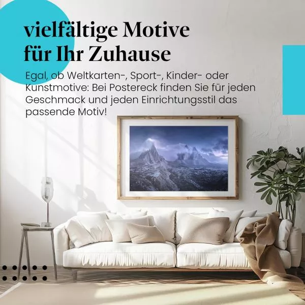 Berge im Mondlicht | Postereck 3206 Berge im Mondlicht | Postereck 3206