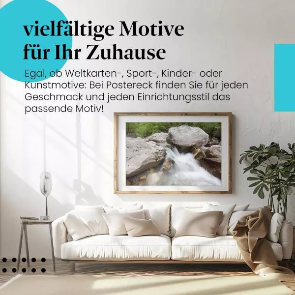 Gebirgsbach in den Alpen: Klares Wasser | Postereck 0247 Gebirgsbach in den Alpen: Klares Wasser | Postereck 0247