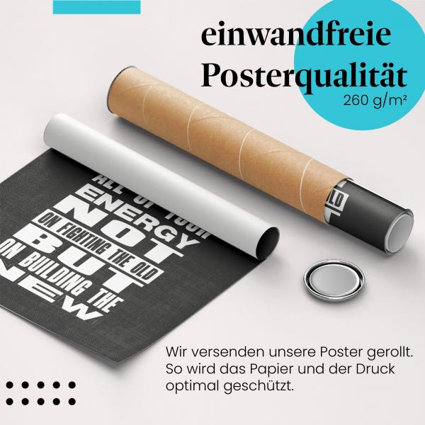 Gerolltes Poster "Geheimnis der Veränderung".