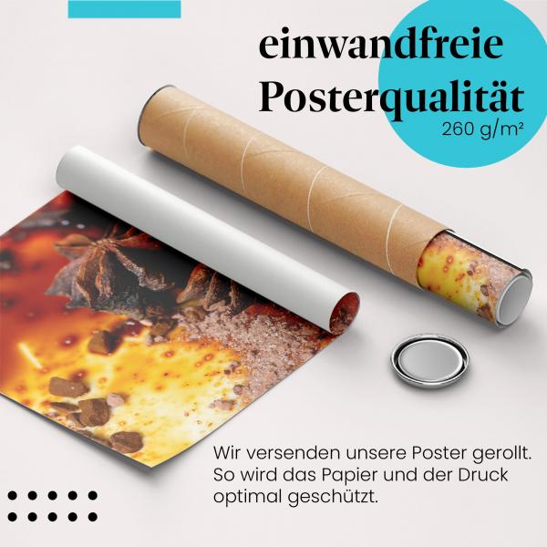 Gerolltes Poster "Gewürzvielfalt". Kochen & Backen, sicher verpackt.