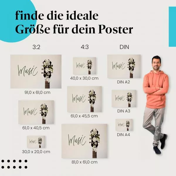 Gitarre & Blumen | Postereck 3295 Gitarre & Blumen | Postereck 3295