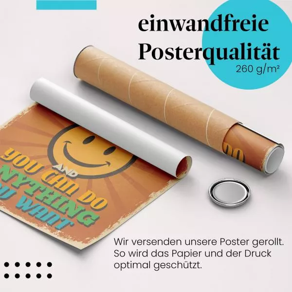 Glücklich sein: "Be Happy With Who You Are..." | Postereck 0725 Glücklich sein: "Be Happy With Who You Are..." | Postereck 0725
