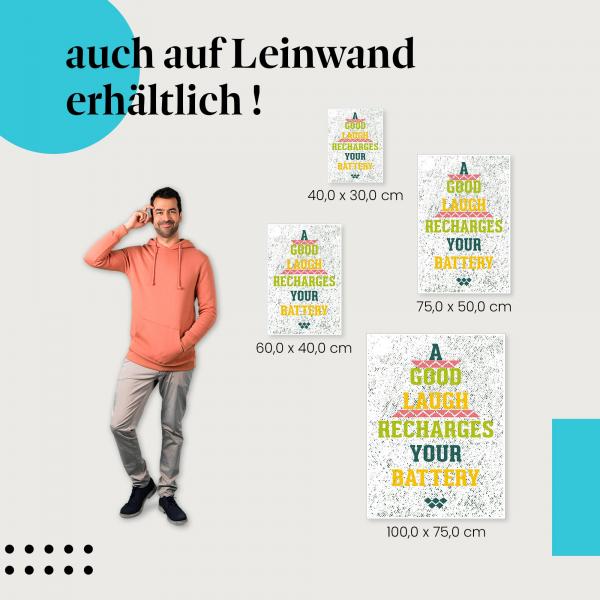 Leinwandbild "Lachen ist die beste Medizin": Freude & Gesundheit