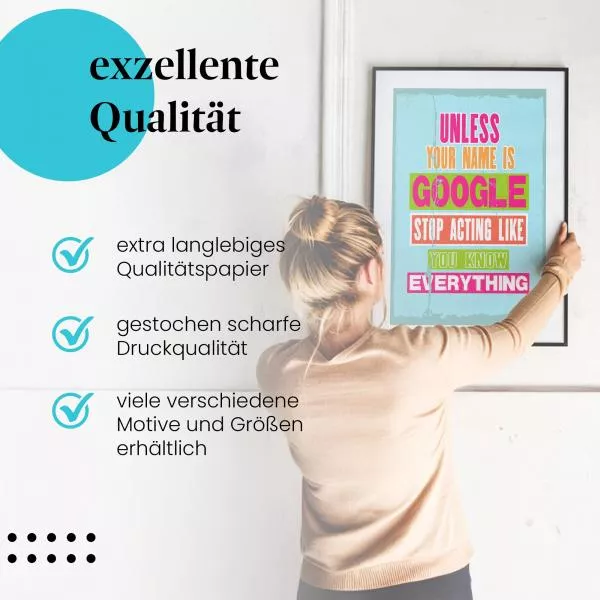 Denk mal drüber nach: "Unless…" | Postereck 1133 Denk mal drüber nach: "Unless…" | Postereck 1133