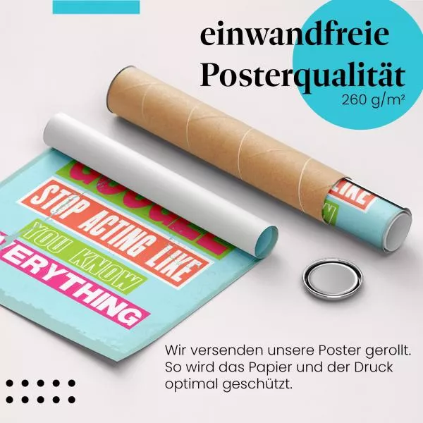 Denk mal drüber nach: "Unless…" | Postereck 1133 Denk mal drüber nach: "Unless…" | Postereck 1133