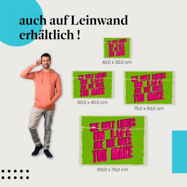 Leinwandbild "Die einzigen Grenzen...": Inspiration für mehr Selbstvertrauen & Erfolg
