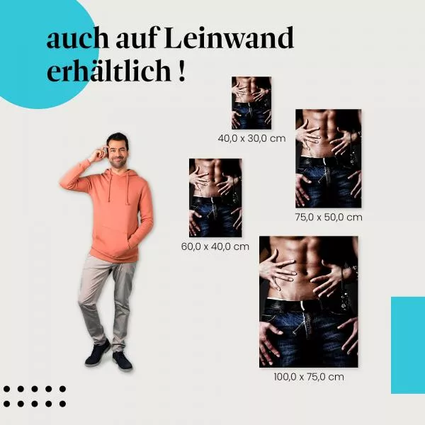 Titel: Leidenschaftliche Berührung: Hände auf Bauch | Postereck 0041 Titel: Leidenschaftliche Berührung: Hände auf Bauch | Postereck 0041