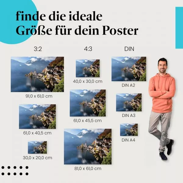 Hallstatt im Herbst | Postereck 3866 Hallstatt im Herbst | Postereck 3866