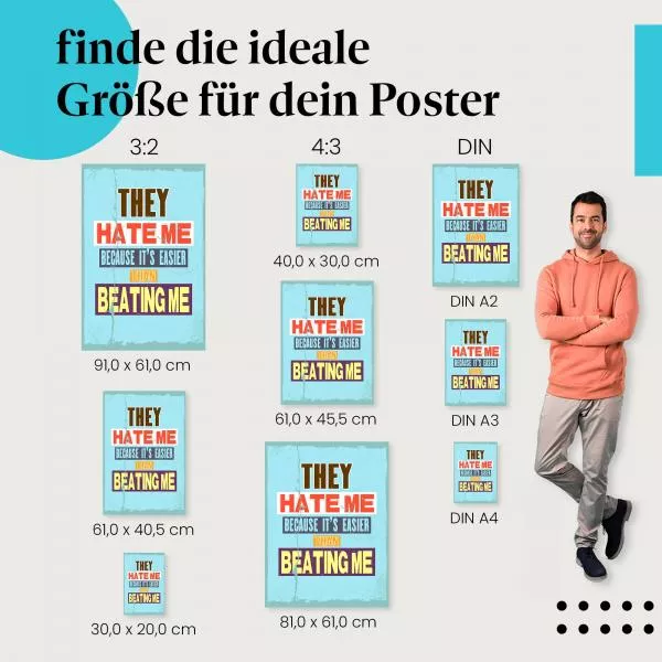 Sie hassen mich, weil… | Postereck 1125 Sie hassen mich, weil… | Postereck 1125