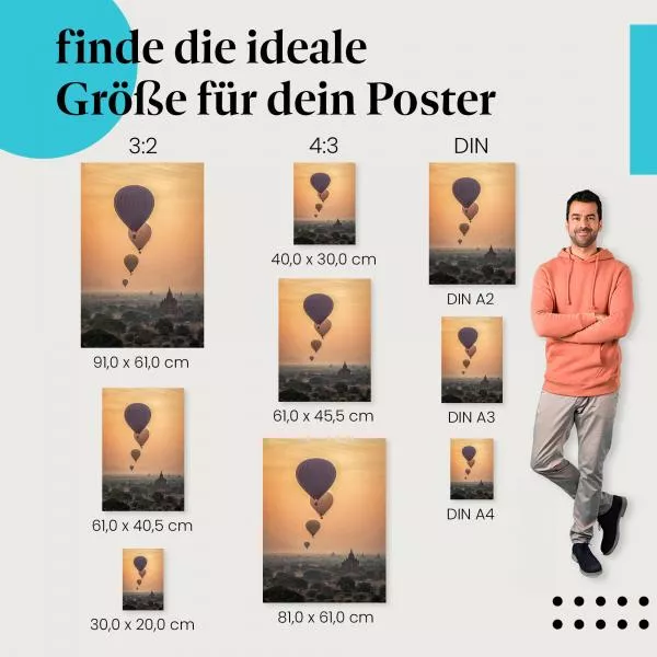 Bagan Heißluftballons | Postereck 2096 Bagan Heißluftballons | Postereck 2096