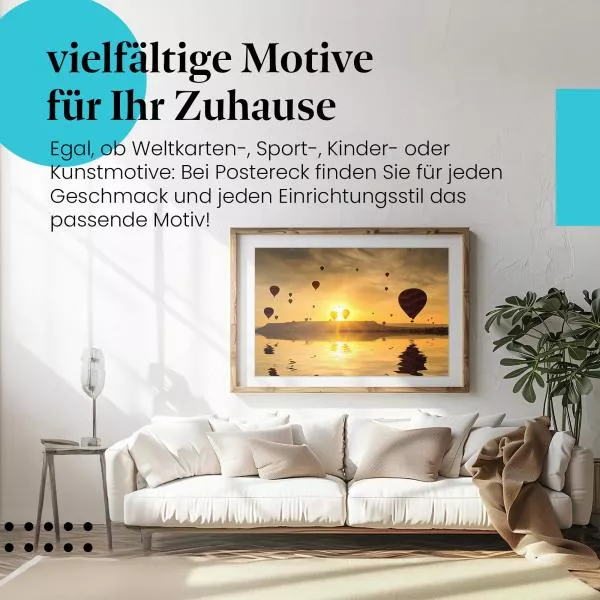Sonnenaufgang: Heißluftballons | Postereck 1504 Sonnenaufgang: Heißluftballons | Postereck 1504