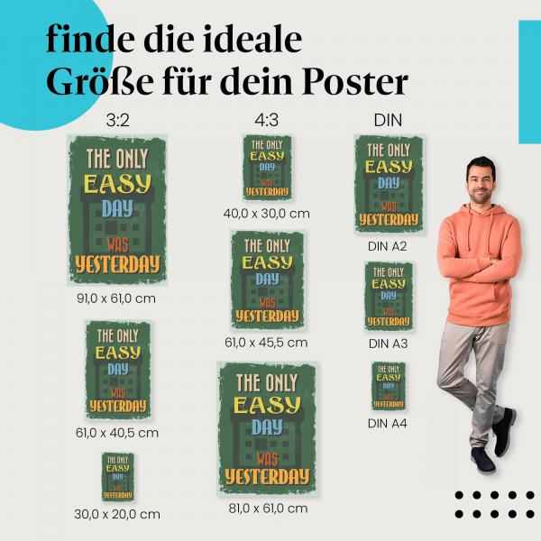 "Herausforderung annehmen" Poster: Motivation & Sprüche!