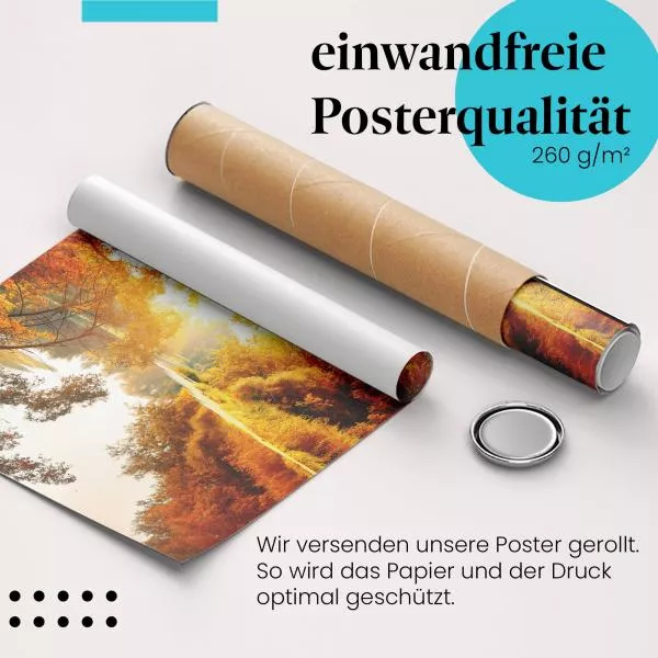 Herbstlicher Fluss | Postereck 2868