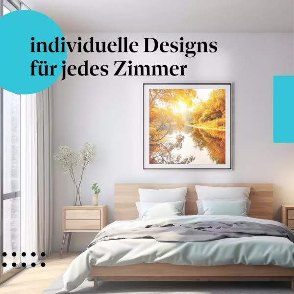 Herbstlicher Fluss | Postereck 2868