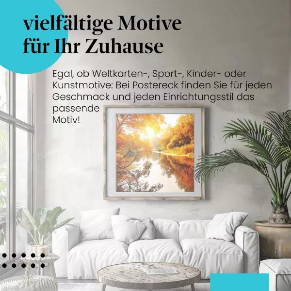 Herbstlicher Fluss | Postereck 2868