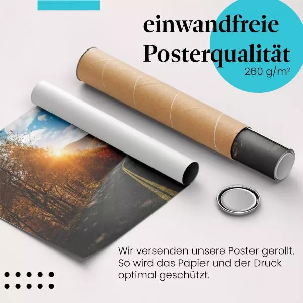 Herbstliche Straße | Postereck 3851 Herbstliche Straße | Postereck 3851